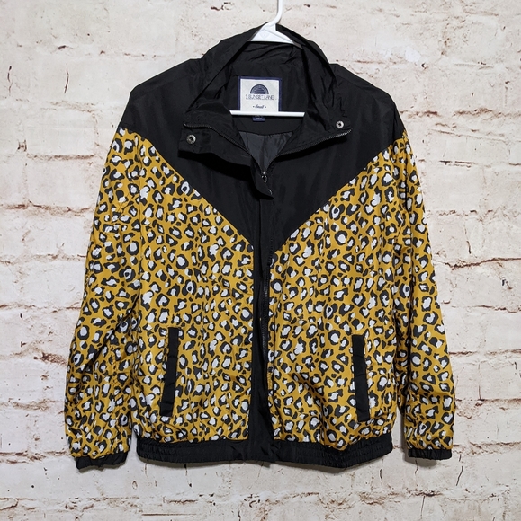 leopard windbreaker jacket